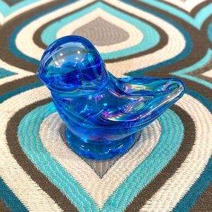 Bluebird of happiness - crystal iridescent figurine. Brings luck!